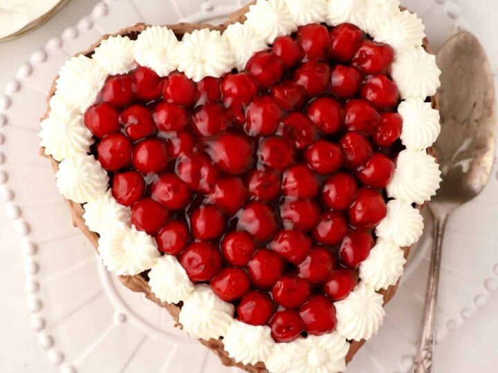 Image for Heart-Shaped Chocolate Cake with Cherries