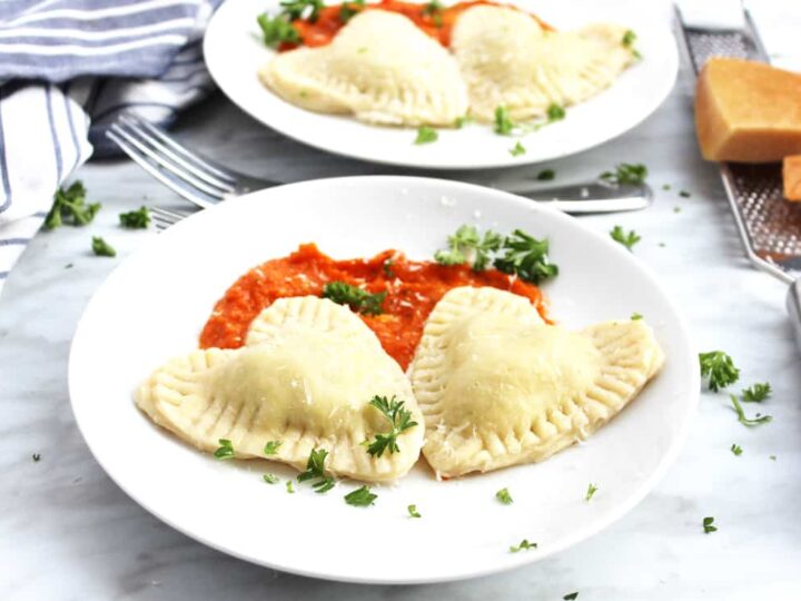Image for Heart Shaped Ravioli (Homemade Ricotta & Spinach Ravioli)