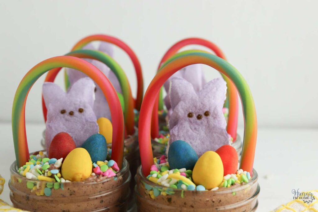 Easter basket Oreo pudding cups