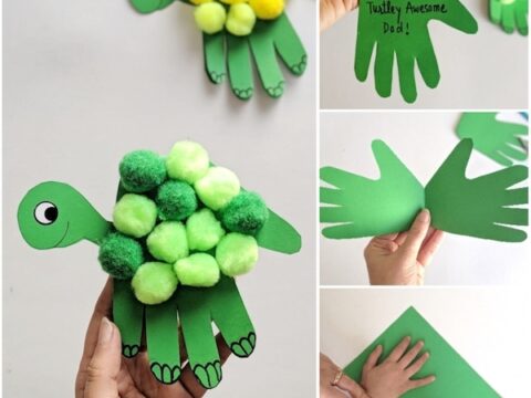Image for Turtle Handprint Father’s Day Card