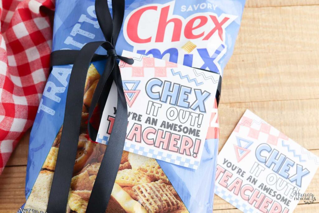 chex mix teacher gift idea