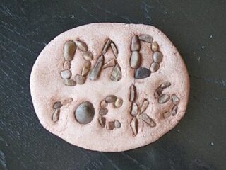 Image for Dad Rocks Salt Dough Paperweight Craft for Father's Day