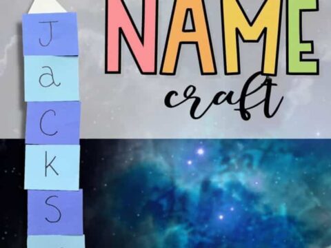 Image for Name Rocket Craft for Preschool Space Theme