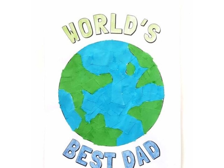 Image for World's Best Dad Torn Paper Craft