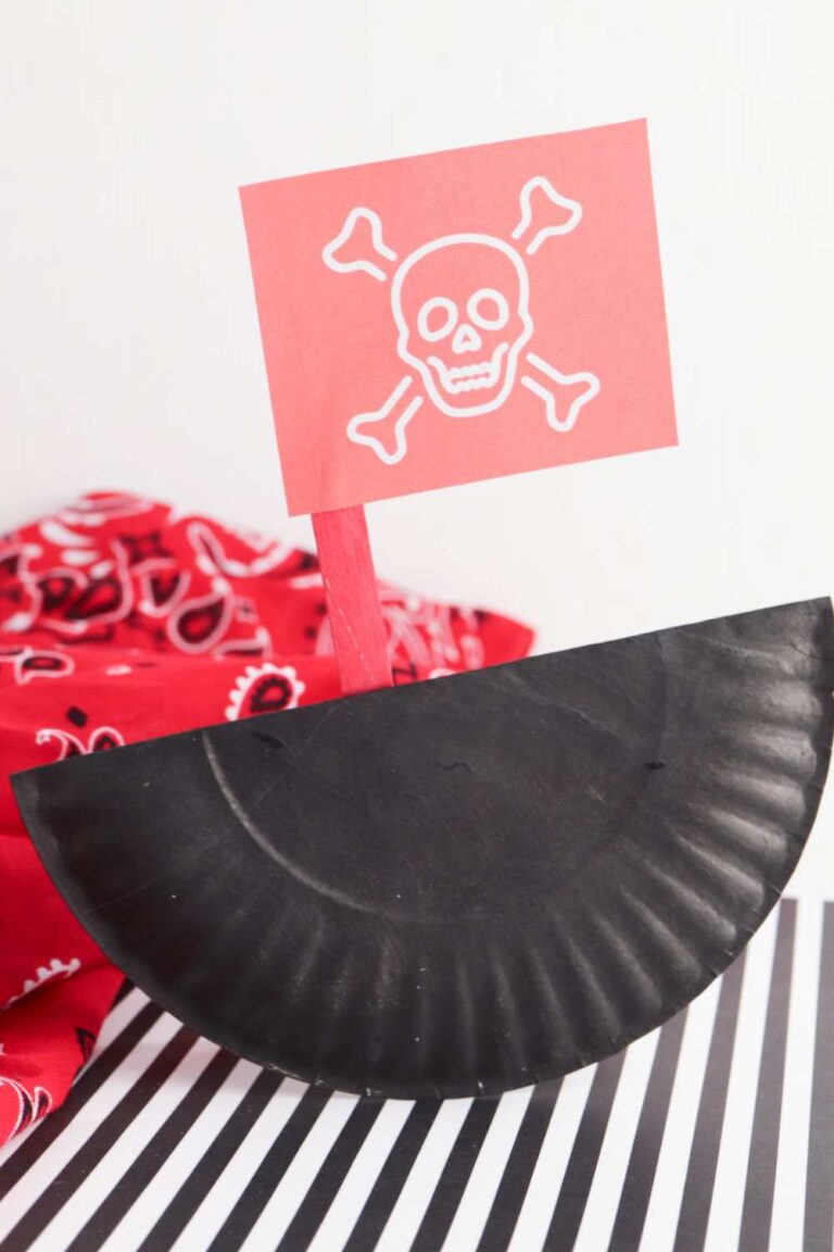 Paper Plate Pirate Ship Preschool Craft