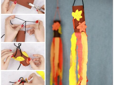 Image for Fall Windsock Toilet Paper Roll Craft