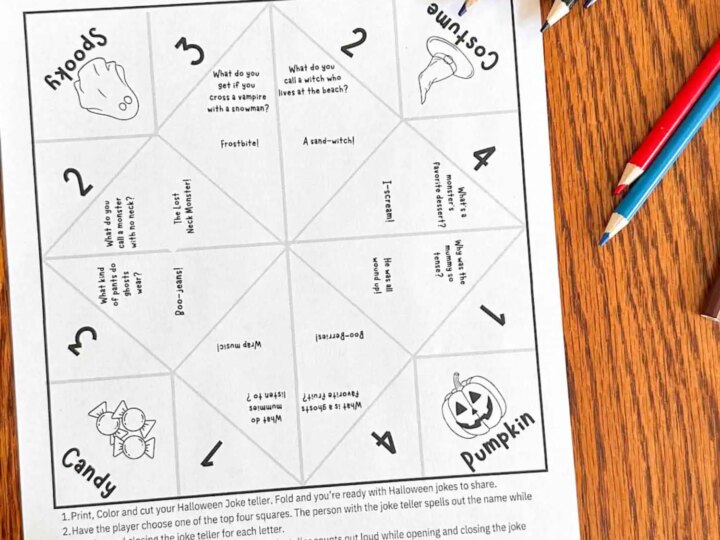 Image for Free Printable Halloween Joke Teller for Kids