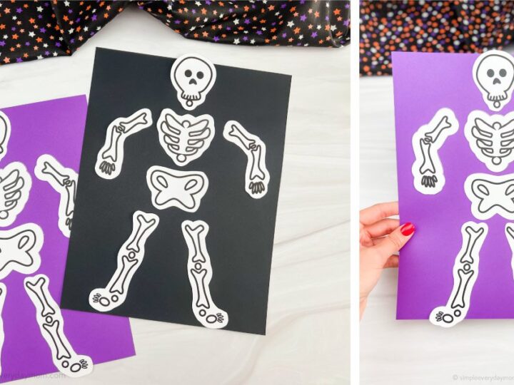 Image for Easy Skeleton Halloween Craft For Kids [Free Template]