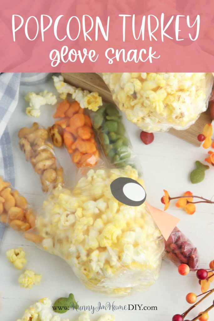 how to make a popcorn turkey glove