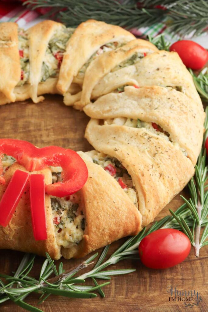 spinach dip wreath appetizer