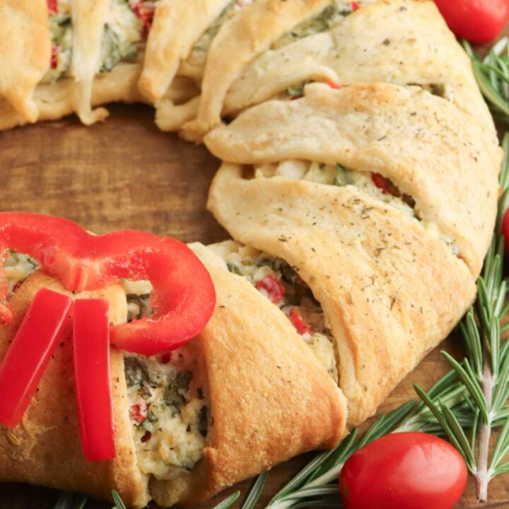 spinach dip wreath appetizer