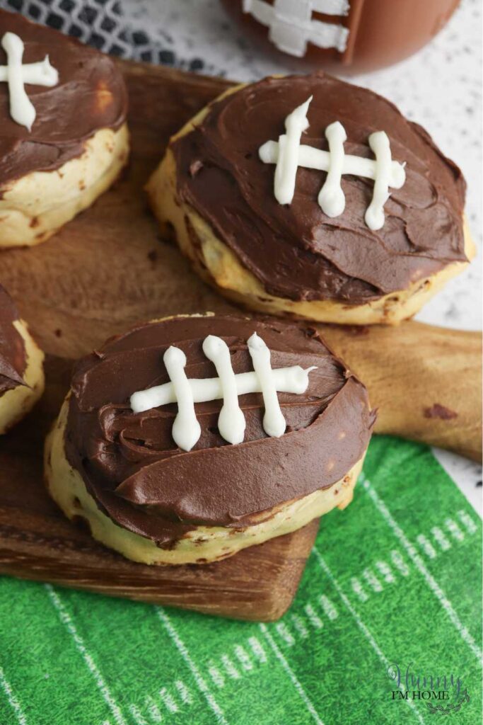 football cinnamon roll recipe