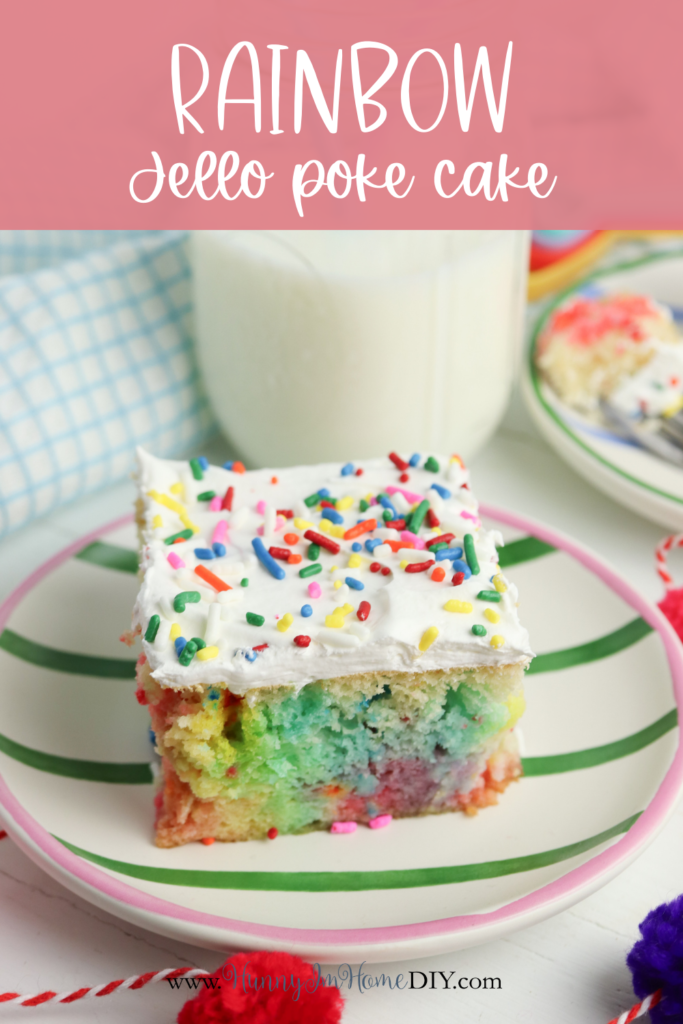 how to make rainbow jello poke cake