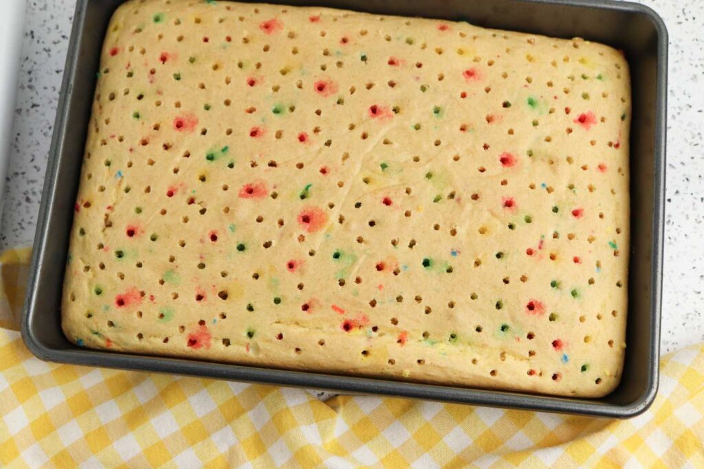 how to make rainbow poke cake