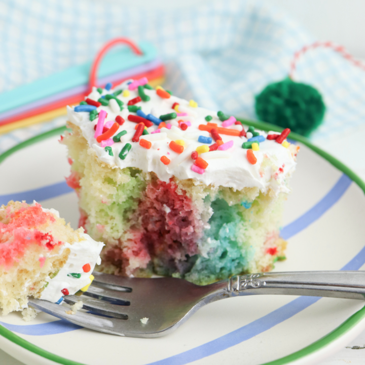 how to make rainbow poke cake
