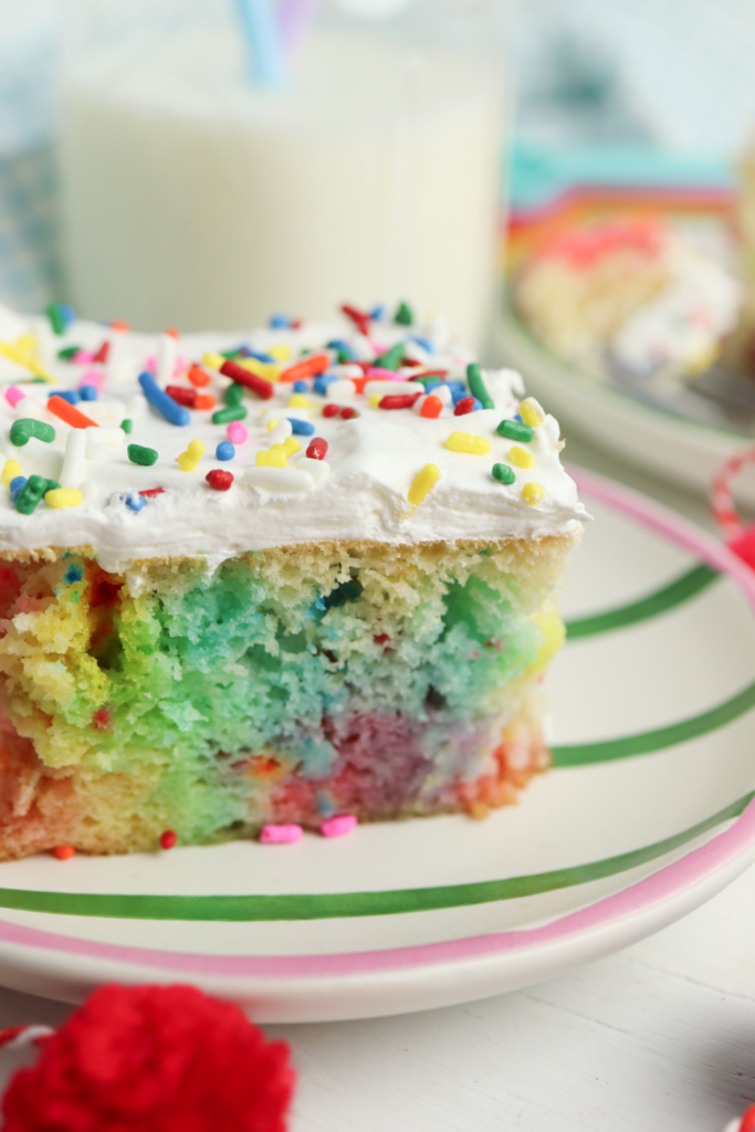 rainbow poke cake recipe