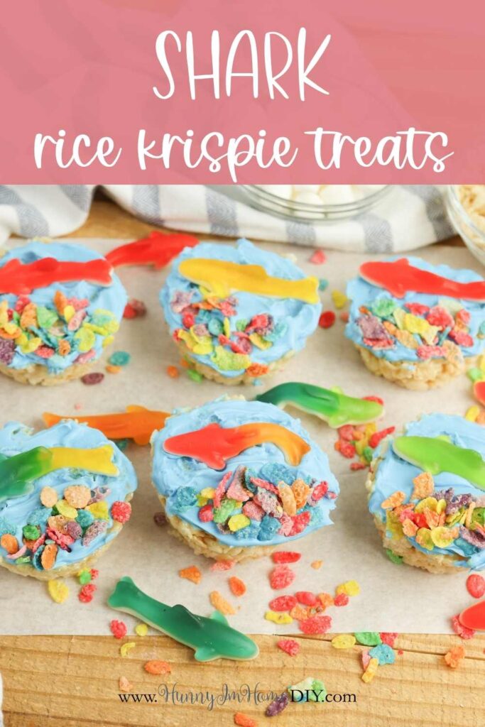 how to make shark rice krispie treats