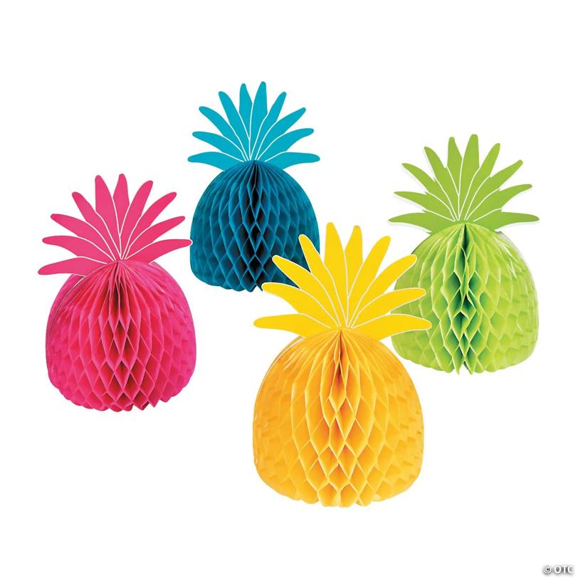 Image for Pineapple Honeycomb Tissue Paper Centerpieces