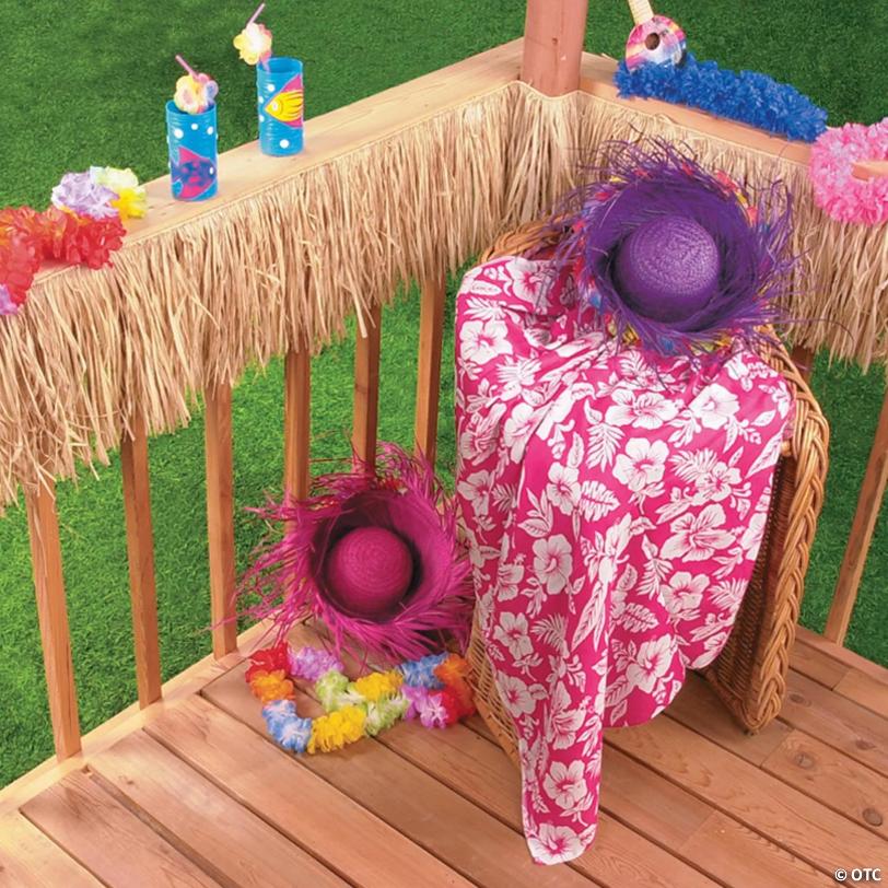 Image for Luau Beach Party Raffia Fringe Hanging Garland