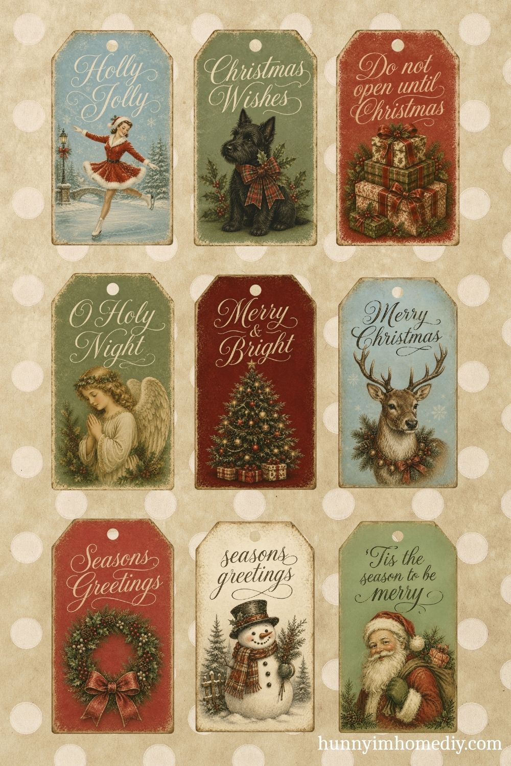 Printable Vintage Christmas Gift Tags - Image 4