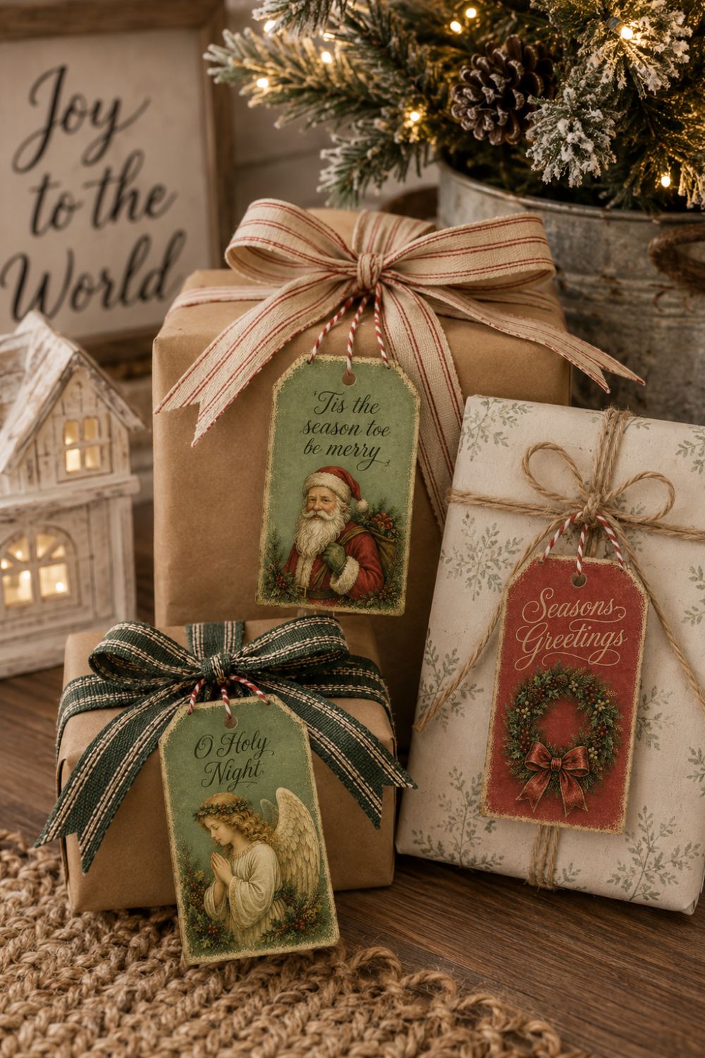 Printable Vintage Christmas Gift Tags - Image 2
